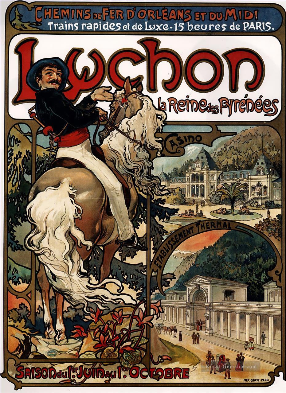 Luchon 1895 Tschechisch Jugendstil Alphonse Mucha Ölgemälde